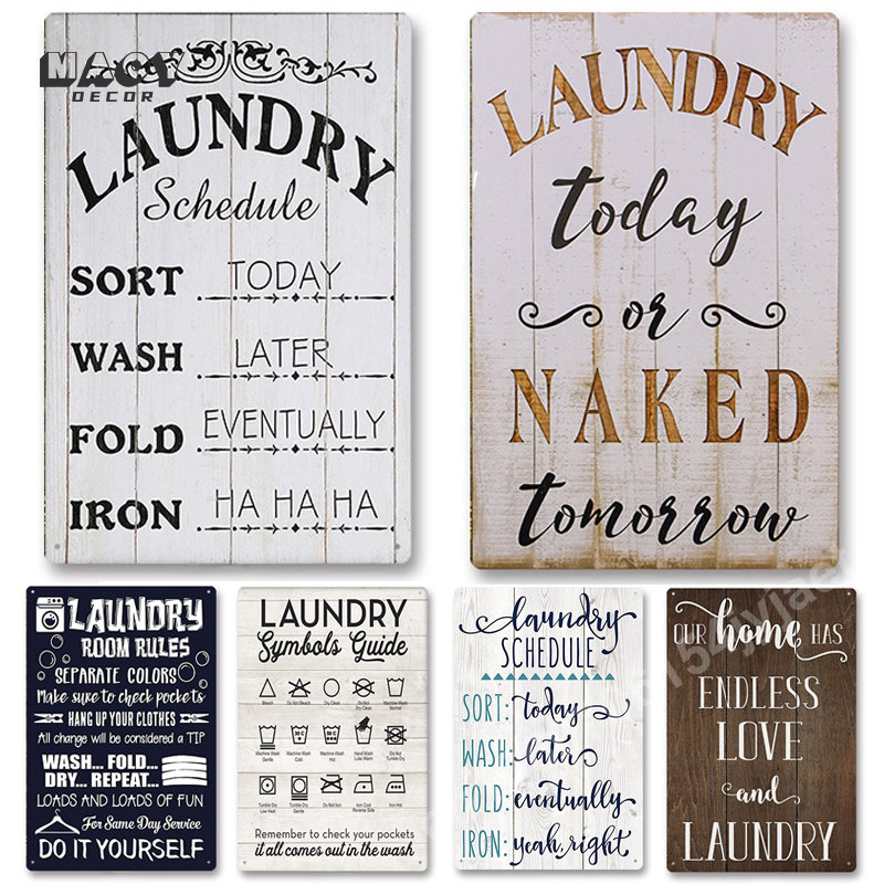 Home Bathroom Signs - Slogan Metalen Tin Bord Wasruimte Decoratie