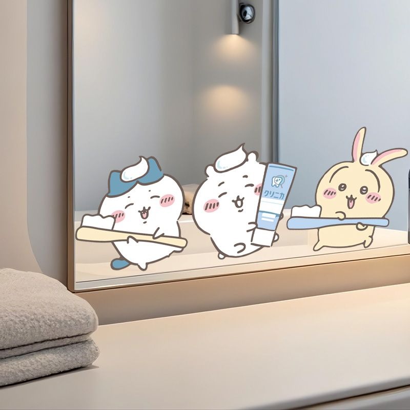 Home Goods Bathroom Decor - Hot Chiikawa spiegelstickers sterke kleefkracht duidelijke