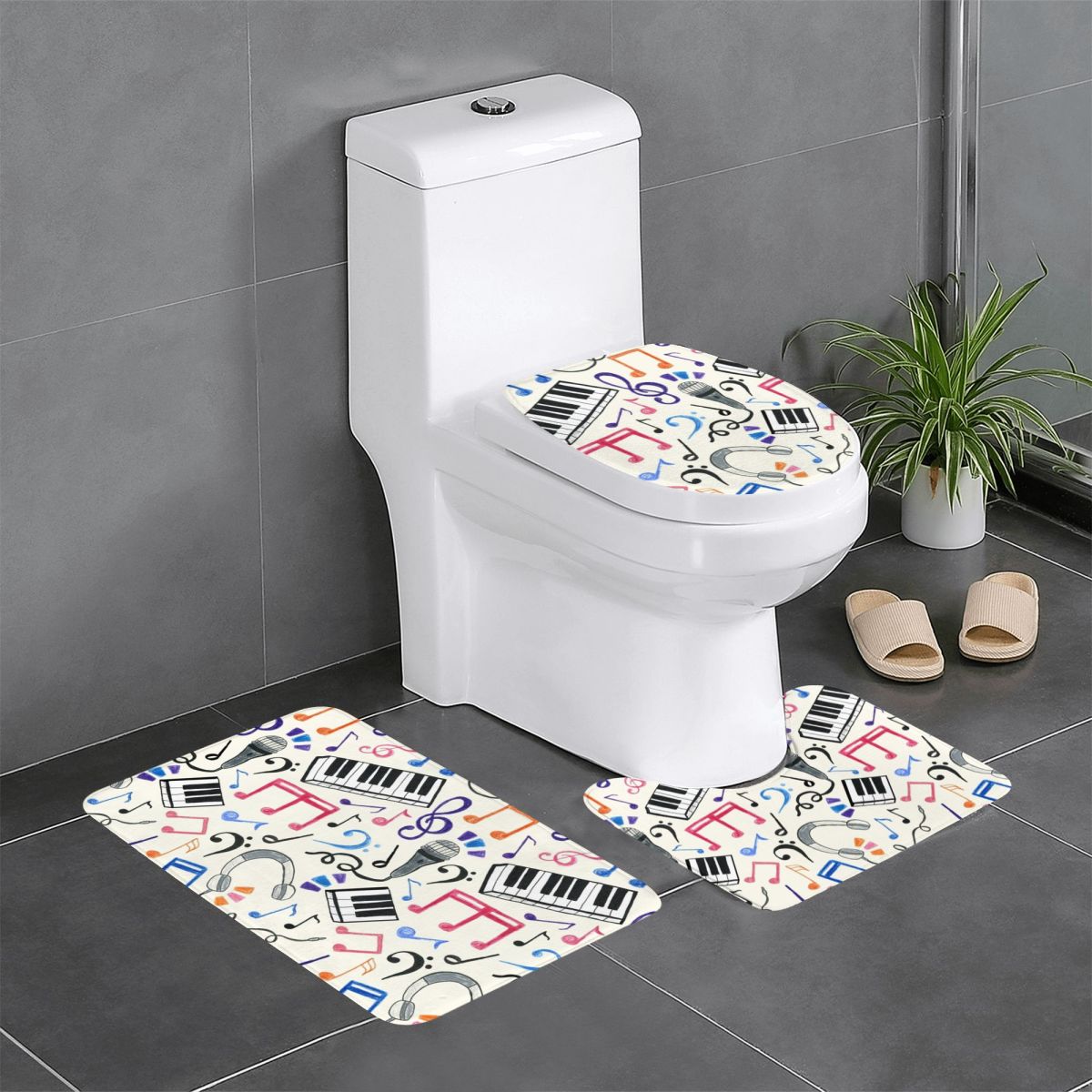 Home Goods Bathroom Sets - Good Beats - Muzieknoten en symbolen