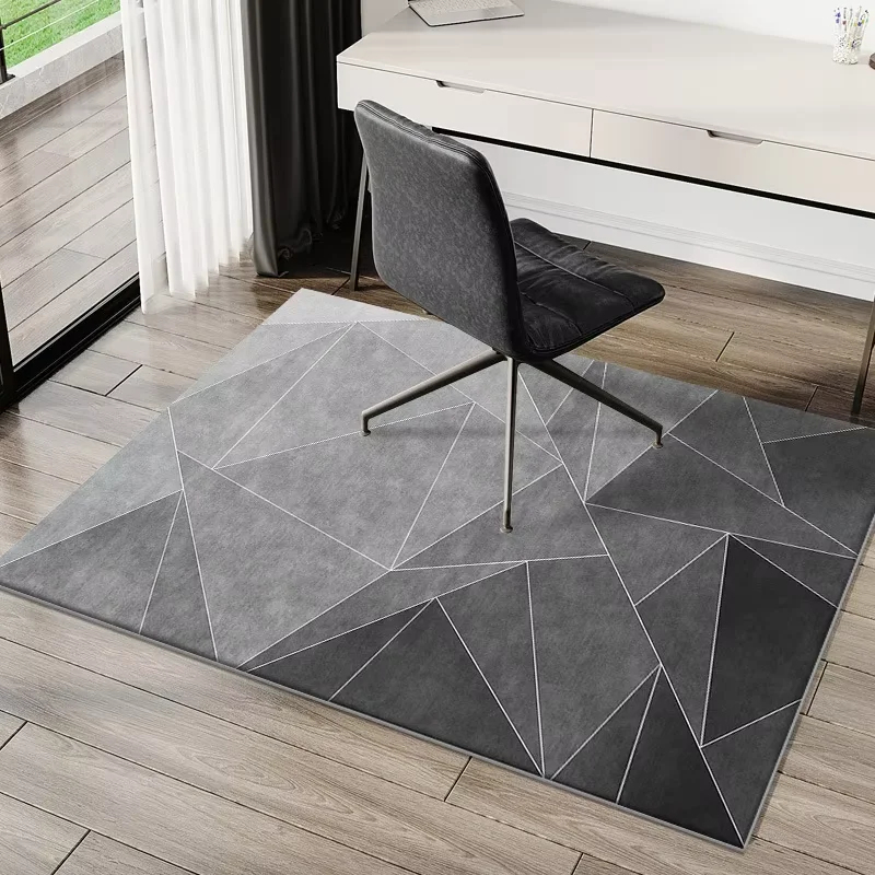 Home Bathroom Wear - VIKAMA Moderne geometrische stoelvloermat Kantoorcomputer Draaistoelmat