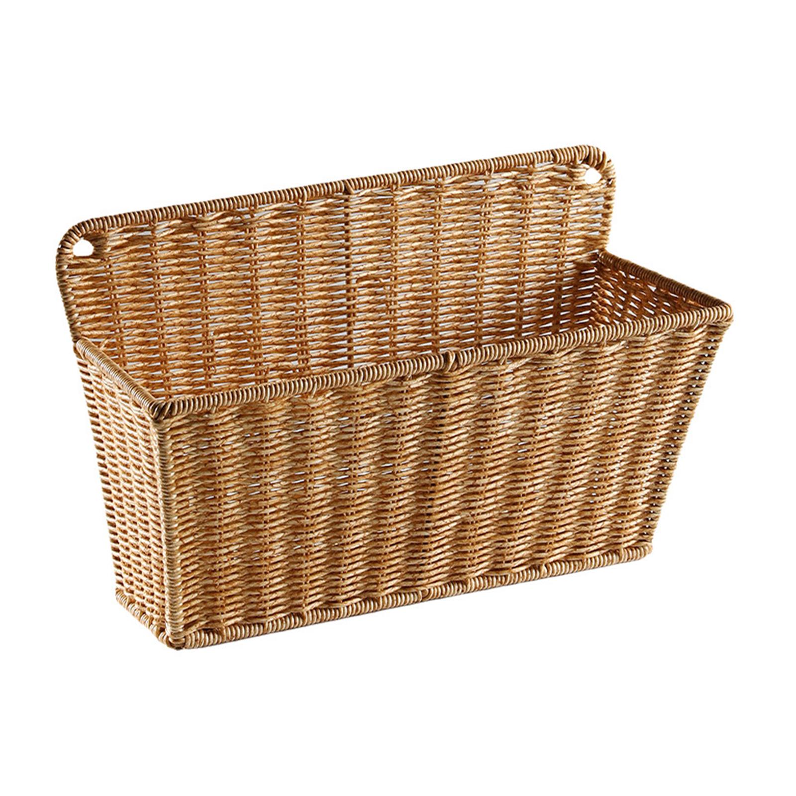 Home Essentials Bathroom Storage - Scandinavische stijl geweven opbergmand wandhangende organizer