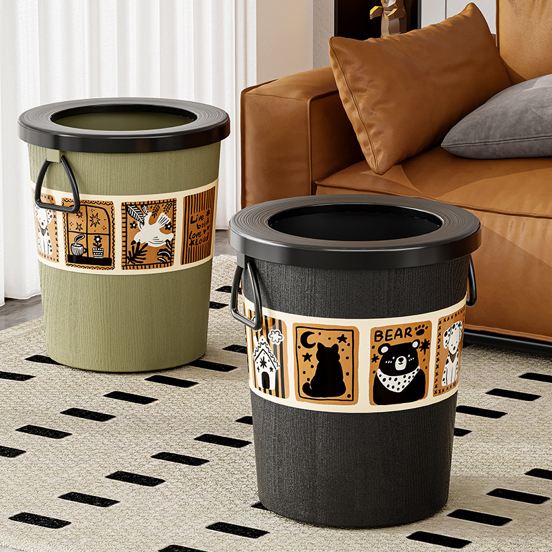 Home Essentials Bathroom Storage - Vintage-stijl grote prullenbak Hoogwaardig esthetisch, slaapkamer-,