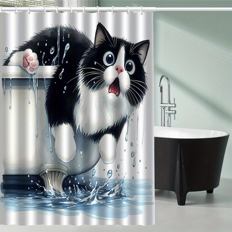 Home Bathroom Ideas - Grappige kat springt uit de badkuip