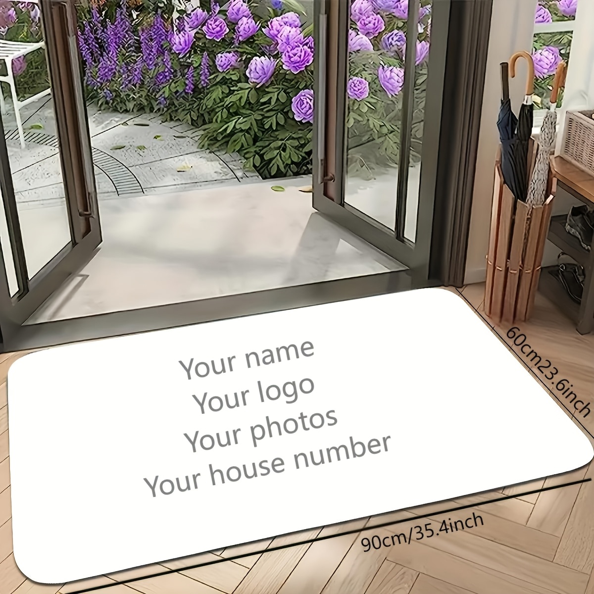 Home Bathroom Name - Aanpasbare DIY Mat Entree Deurmat Home