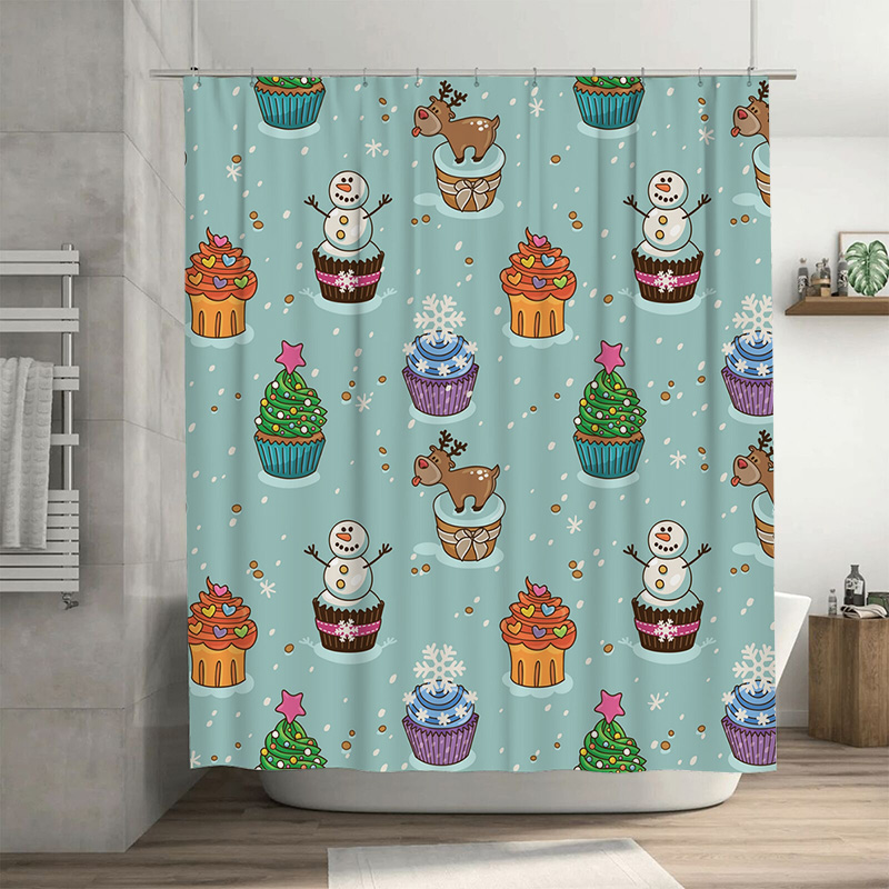 Home Bathroom Ideas - TU Charmant Kerst Douchegordijn Feestelijk Vakantie