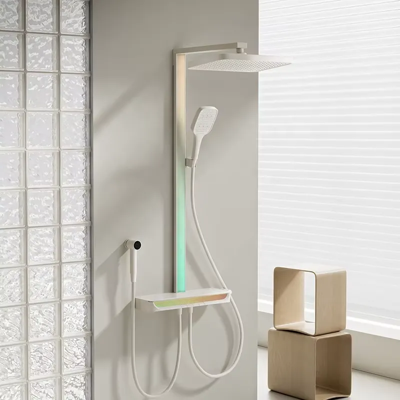 Home Bathroom - Messing digitale watervaldoucheset, aan de muur