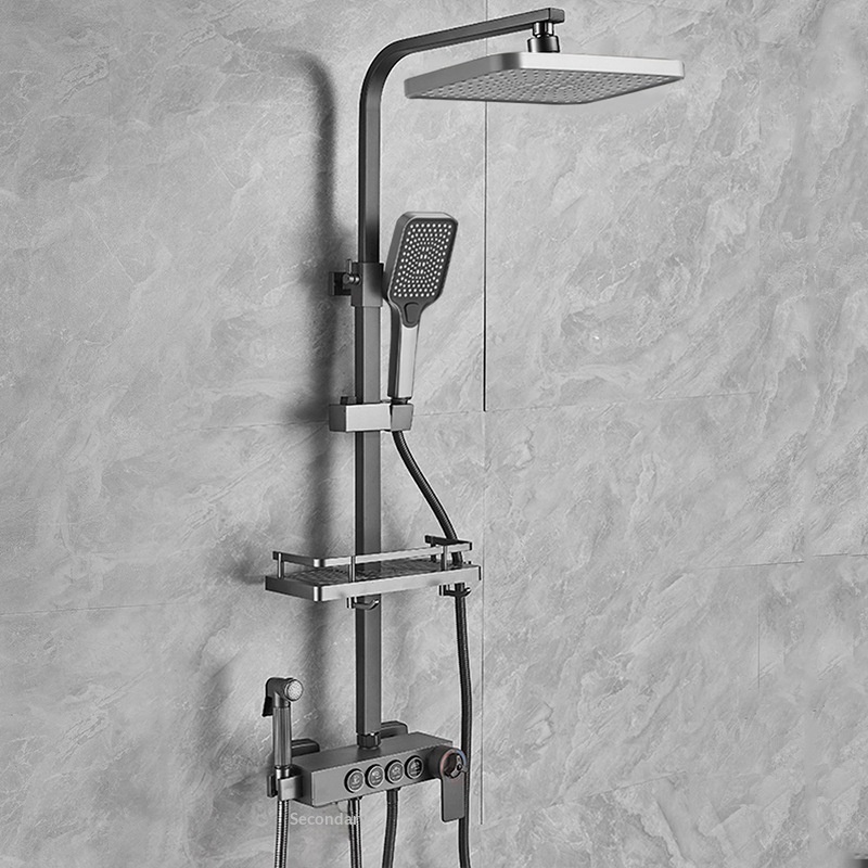 Home Bathroom - Doucheset van roestvrij staal, anti-kalk, zelfreinigend,