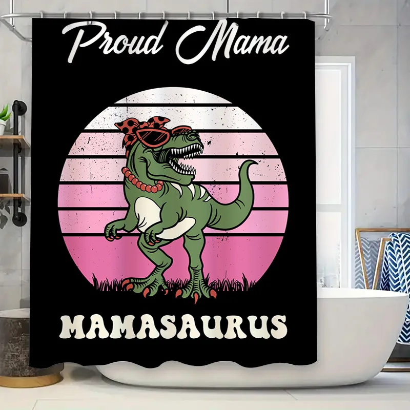 Home Bathroom Ideas - Stijlvol Mama Dinosaurus Douchegordijn Schattige Kinderbad