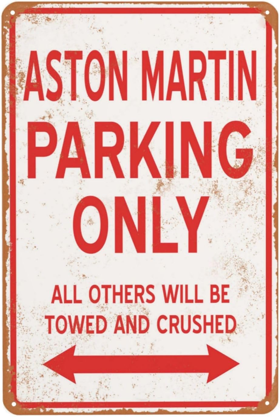 Home Bathroom Signs - Vintage metalen bord Aston Parking Only
