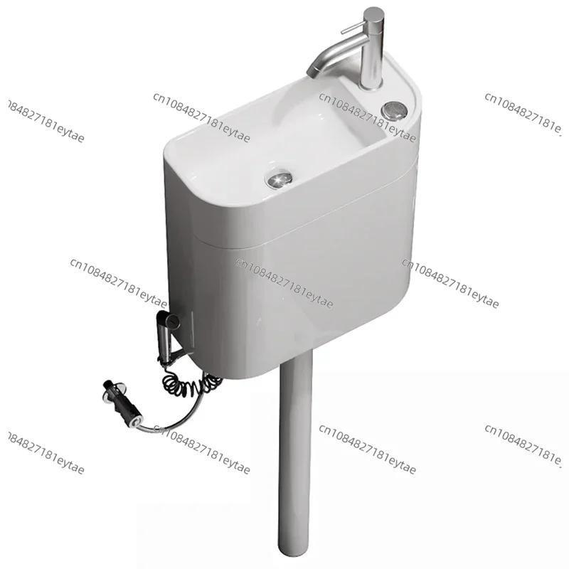 Home Bathroom With Urinal - Hurken toilet keramische watertank met handwas