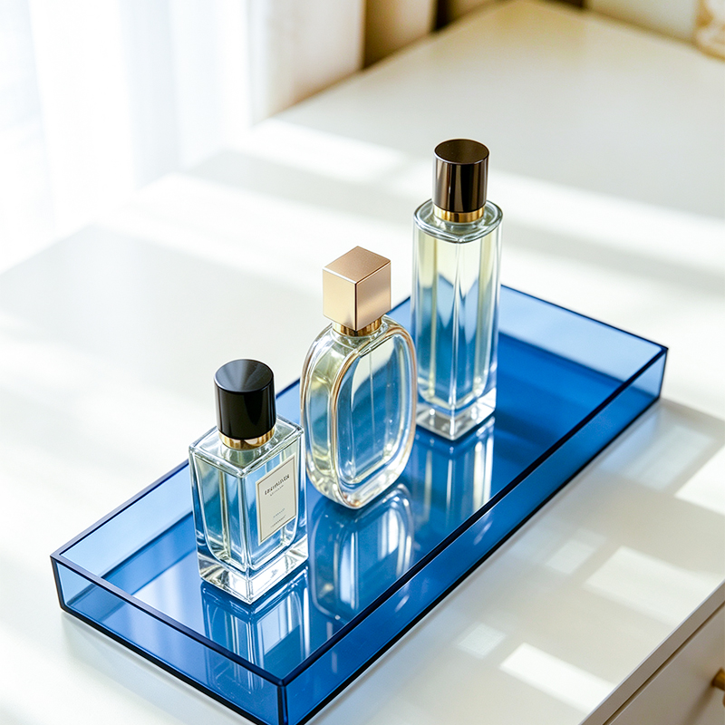 Home Bathroom Colors - Meerkleurige rechthoekige opbergbak van acryl, luxe