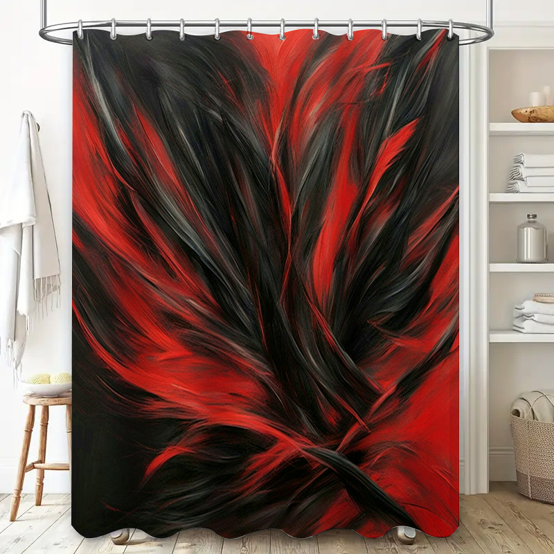 Rood en zwart abstract print d - Home Bathroom Ideas recensie en prijs