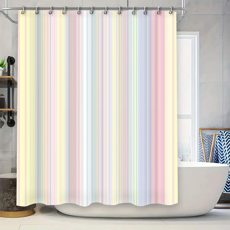 Zacht Gestreept Douchegordijn  - Home Bathroom Colors recensie en prijs