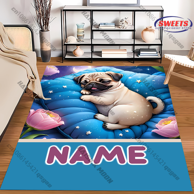 Gepersonaliseerde Pug Dog Area - Home Bathroom Name recensie en prijs