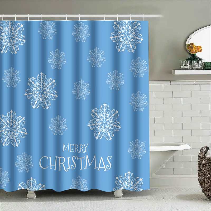 Kerst Douchegordijn Sneeuwvlok - Home Bathroom Ideas recensie en prijs