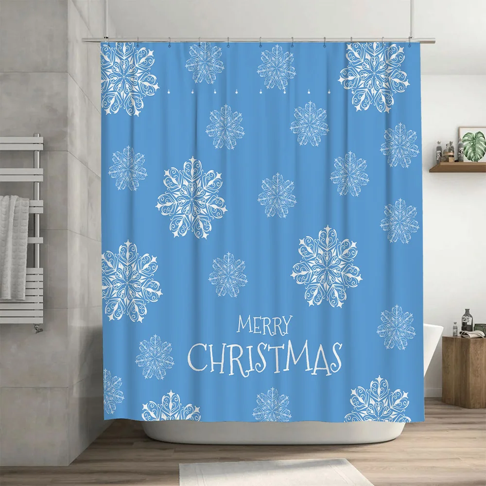 Kerst Douchegordijn Sneeuwvlok - Home Bathroom Ideas recensie en prijs