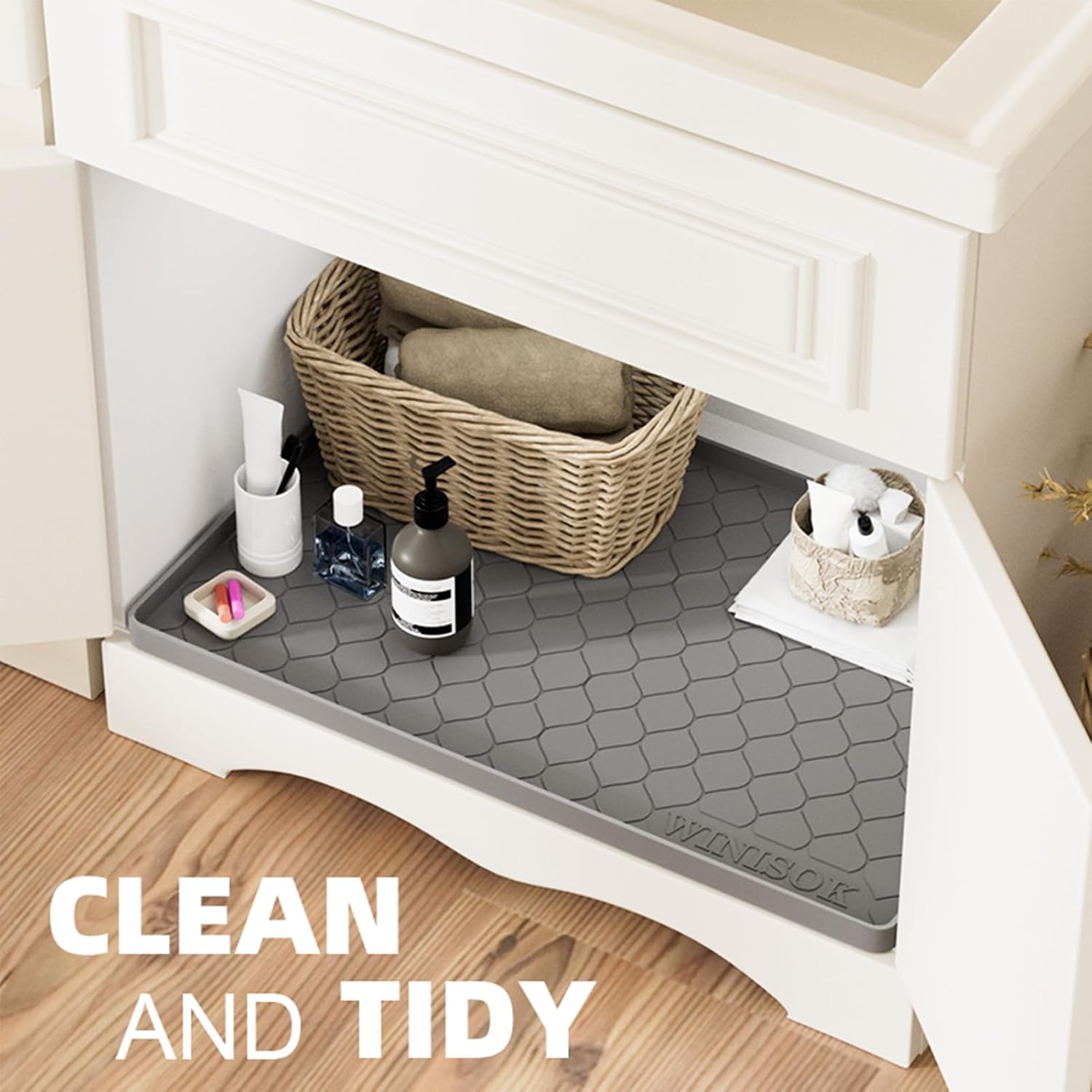 Winisok siliconen onderkastmat - Home Essentials Bathroom Storage recensie en prijs