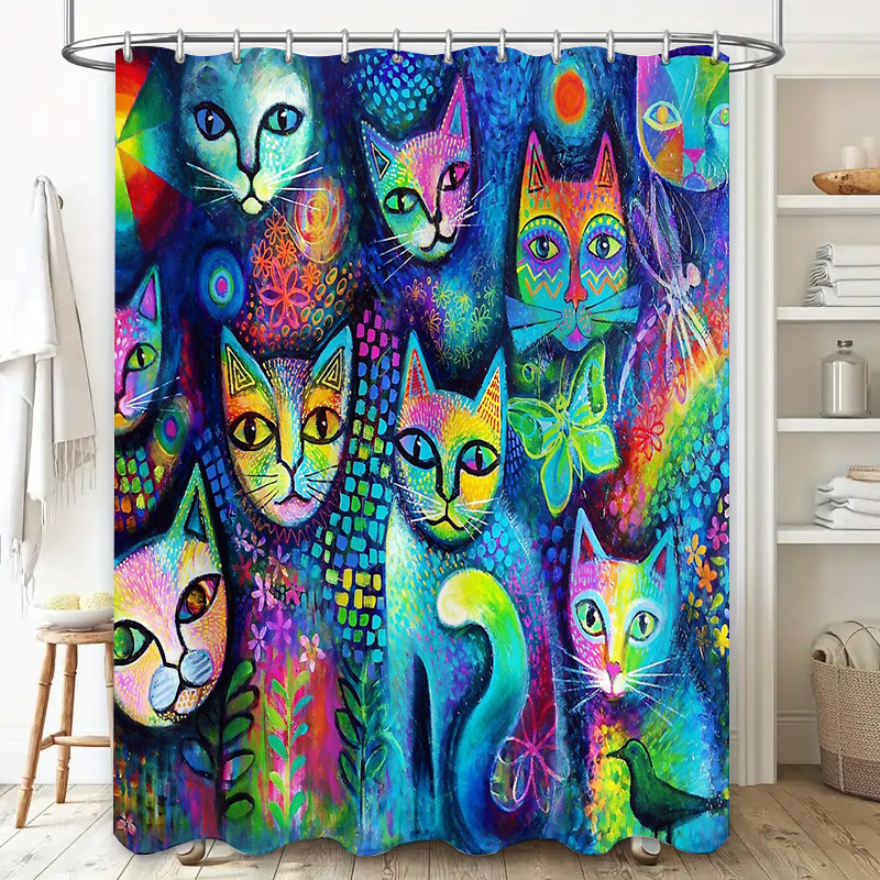 Kat Douchegordijn Artistieke D - Home Bathroom Ideas recensie en prijs