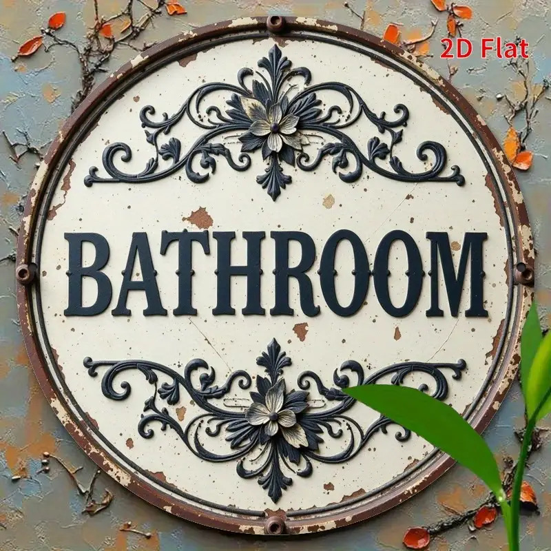 2D plat, 1 stuk vintage rond m - Home Bathroom Name recensie en prijs