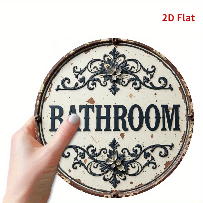 2D plat, 1 stuk vintage rond m - Home Bathroom Name recensie en prijs